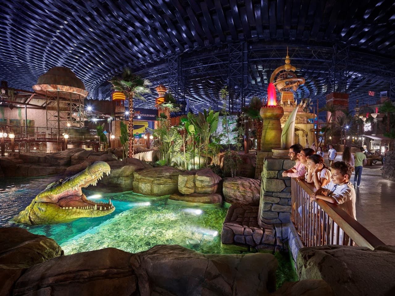 Prehistoric scenery and water inside IMG Worlds of Adventure
